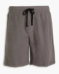 James Perse Waffle-knit cotton and cashmere-blend shorts - Gray Gray