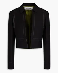 Valentino Garavani Wool and silk-blend crepe jacket - Black Black