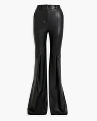 palmer//harding Faux leather flared pants - Black Black