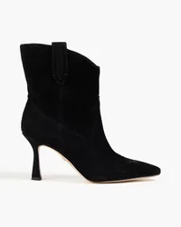 Sam Edelman Moe embroidered suede ankle boots - Black Black