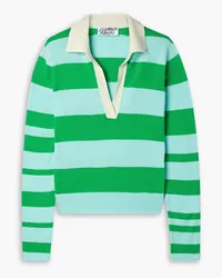 Clements Ribeiro Rugby striped jacquard-knit cashmere sweater - Green Green