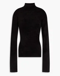 IRO Ribbed chenille turtleneck sweater - Black Black