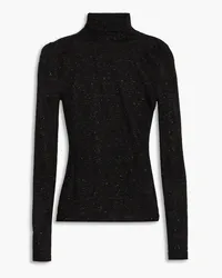 Autumn Cashmere Metallic knitted turtleneck sweater - Black Black