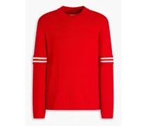 Striped wool sweater - Red