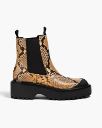 Tory Burch Snake-effect leather Chelsea boots - Animal print Animal