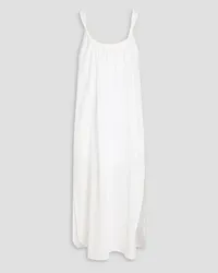 Mara Hoffman Lexi checked cotton-jacquard midi dress - White White