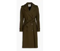 Gailletta double-breasted cotton-twill trench coat - Green