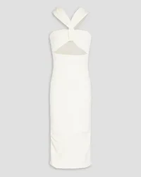 Sandro Cutout ponte halterneck midi dress - White White