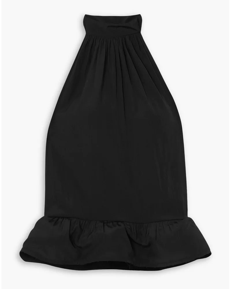 Lanvin Satin peplum halterneck top - Black Black