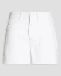 Frame Denim Distressed denim shorts - White White