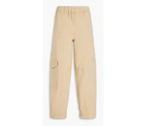 Stretch-cotton tapered pants - Neutral