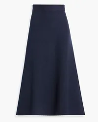 Jil Sander Draped jacquard-knit wool-blend maxi skirt - Blue Blue