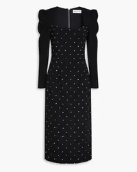 Rebecca Vallance After Hours embellished crepe midi dress - Black Black