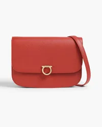 Ferragamo Gemini textured-leather shoulder bag - Red Red