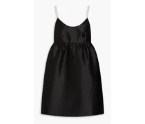Crystal-embellished satin mini dress - Black