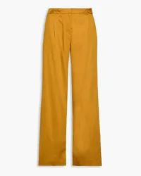 Mother of Pearl TENCEL-blend™ satin-twill straight-leg pants - Yellow Yellow