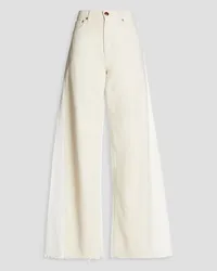 Rag & Bone Sophie two-tone high-rise wide-leg jeans - White White