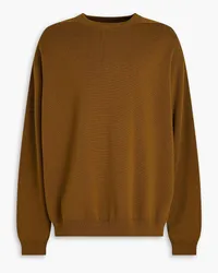 Studio Nicholson Hemyl merino wool and cotton-blend sweater - Brown Brown