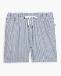 Onia Charles short-length striped seersucker swim shorts - Blue Blue