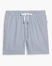 Onia Charles short-length striped seersucker swim shorts - Blue Blue