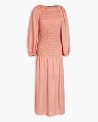 Mother of Pearl Ariella shirred Lyocell-voile midi dress - Pink Pink