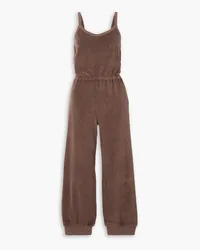 Suzie Kondi Giorgi cotton-blend terry jumpsuit - Brown Brown