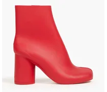Split-toe PVC ankle boots - Red