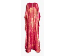 Metallic silk-blend floral-jacquard gown - Pink