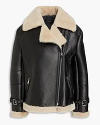 MUUBAA Shearling biker jacket - Black Black