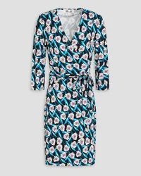 Diane von Furstenberg Julian floral-print silk-jersey mini wrap dress - White White