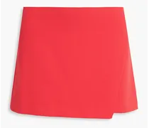 Alice Olivia - Darma wrap-effect crepe mini skirt - Orange