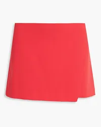 Alice + Olivia Alice Olivia - Darma wrap-effect crepe mini skirt - Orange Orange