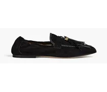 Embellished suede loafers - Black