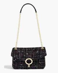 Sandro Metallic tweed shoulder bag - Black Black