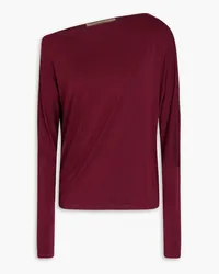 Enza Costa Slub jersey top - Burgundy Burgundy