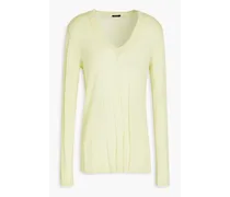 Ribbed merino wool sweater - Yellow
