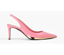 Patent-leather slingback pumps - Pink