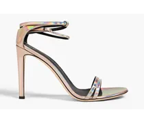 Catia holographic leather sandals - Pink