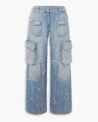 Acne Studios Distressed boyfriend cargo jeans - Blue Blue