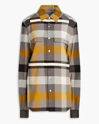 Rick Owens Checked cotton-flannel shirt - Gray Gray