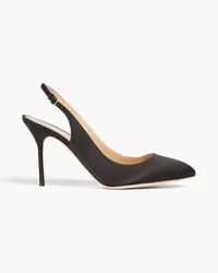 Sergio Rossi Satin slingback pumps - Black Black