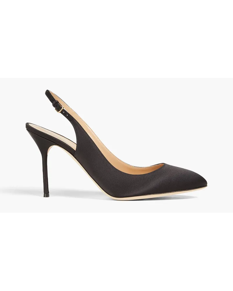 Sergio Rossi Satin slingback pumps - Black Black