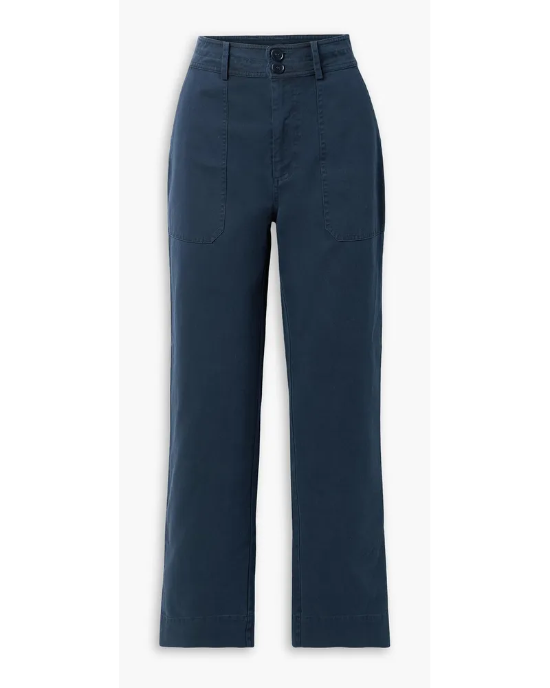 APIECE APART Painters cotton-twill straight-leg pants - Blue Blue