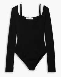 Proenza Schouler Cold-shoulder stretch-jersey bodysuit - Black Black