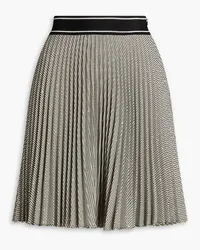 Sandro Crystal-embellished pleated jacquard mini skirt - Black Black