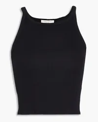 Rag & Bone Cropped ribbed stretch-pima cotton-jersey tank - Black Black