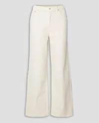 Mother The Spinner Skimp high-rise straight-leg jeans - White White