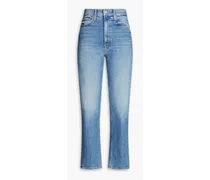 Study Hover faded high-rise straight-leg jeans - Blue