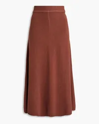 Joseph Silk-blend midi skirt - Brown Brown