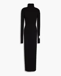 Moschino Appliqued cotton maxi dress - Black Black